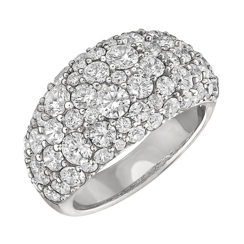 14KT Gold 4 CTW Lab Grown Diamond Fashion Cluster RIng