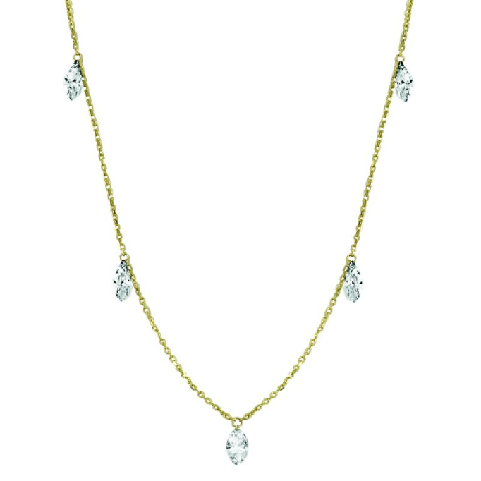 Marquise Drop Drill Necklace
