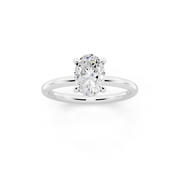 Oval Cut Lab-Grown Diamond Solitaire Ring