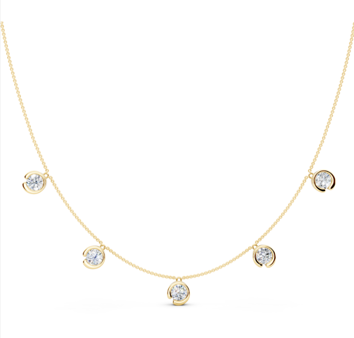 3.1 CTW Round Bezel Fashion Necklace