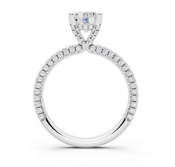Round Lab-Grown Diamond Double Hidden Halo Ring
