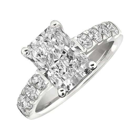 14KT GOLD LAB GROWN RADIANT BRIDAL RING