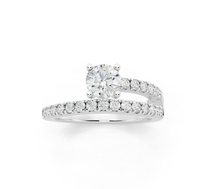 1 CTW Centre Round and Side Round Lab-Grown Diamond Fashion Ring