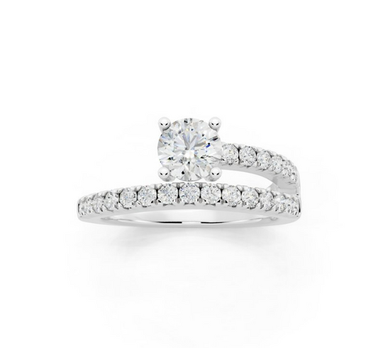 1 CTW Centre Round and Side Round Lab-Grown Diamond Fashion Ring