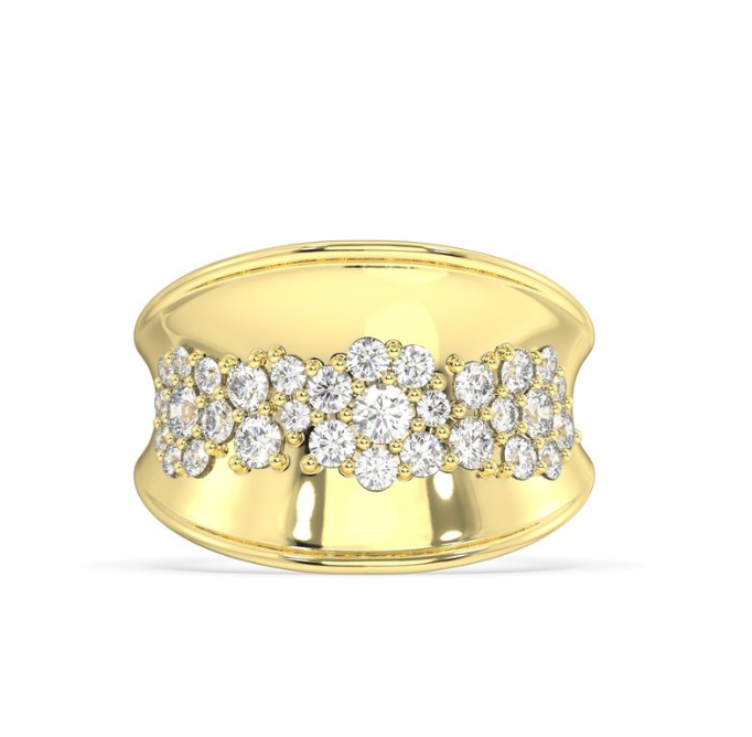 1 CTW Lab-Grown Diamond Concave Ring