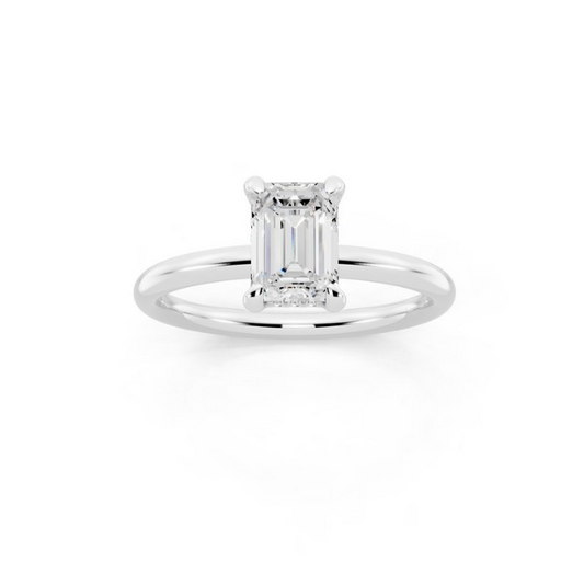Emerald Cut Lab-Grown Diamond Solitaire Ring