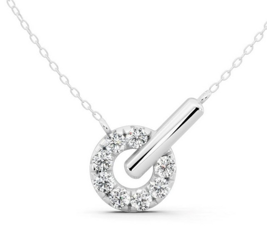 1/2 CTW Fashion Circle Lock Pendant