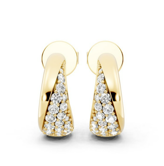 0.85 CTW Fashion Huggie Earrings