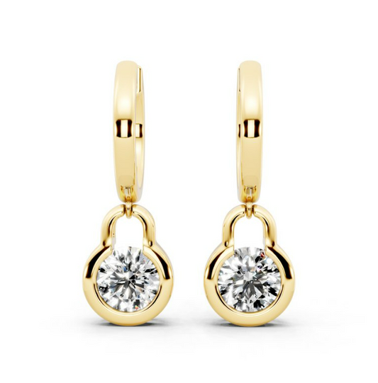 2 CTW Fashion Round Lock Earring