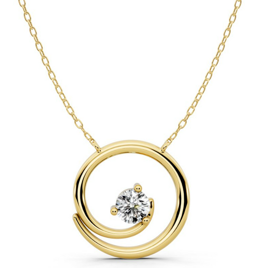 1/2 CTW Fashion Swirl Pendant