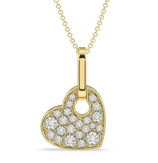 1/2 CTW Lab Grown Heart Drop Pendant