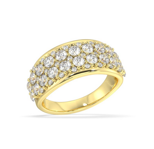 2 CTW Lab-Grown Diamond Double Row Ring