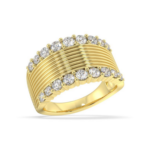 1 CTW Lab-Grown Diamond Double Border Ring