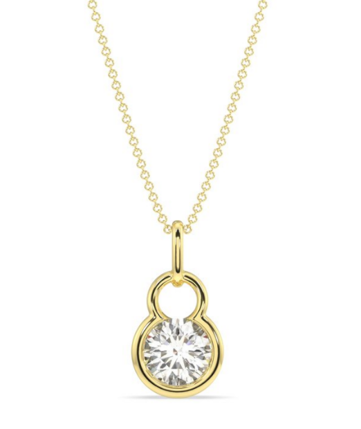 1 1/2 CTW Lab Grown Lock Pendant