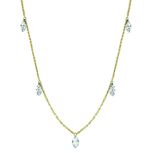 Marquise Drop Drill Necklace