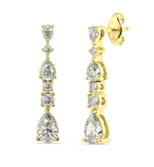1.3 CTW Lab Grown Multi Shape Drop Earring