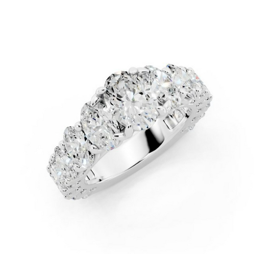 Oval Lab-Grown Diamond Graduating Eternity Band