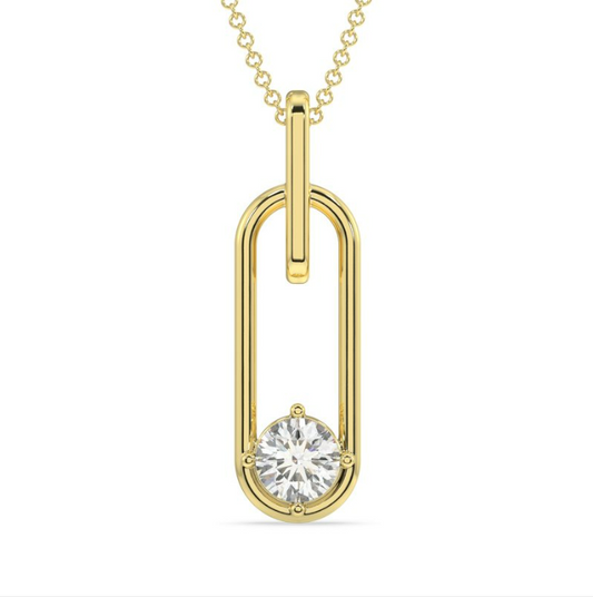 1 CTW Lab Grown Paperclip Pendant
