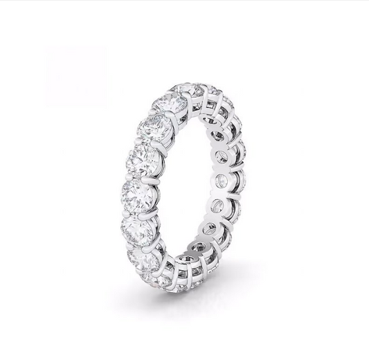Round 4 Prong Basket Setting Eternity Ring