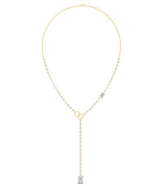 6 3/4 CTW Fashion Round and Emerald Necklace