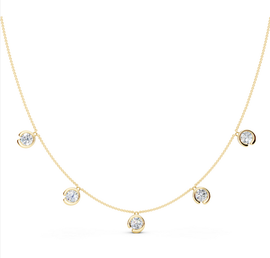 3.1 CTW Round Bezel Fashion Necklace