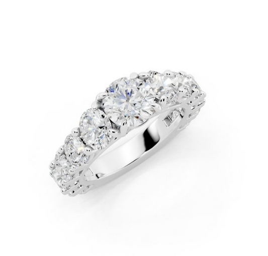 Round Lab-Grown Diamond Graduating Eternity Ring