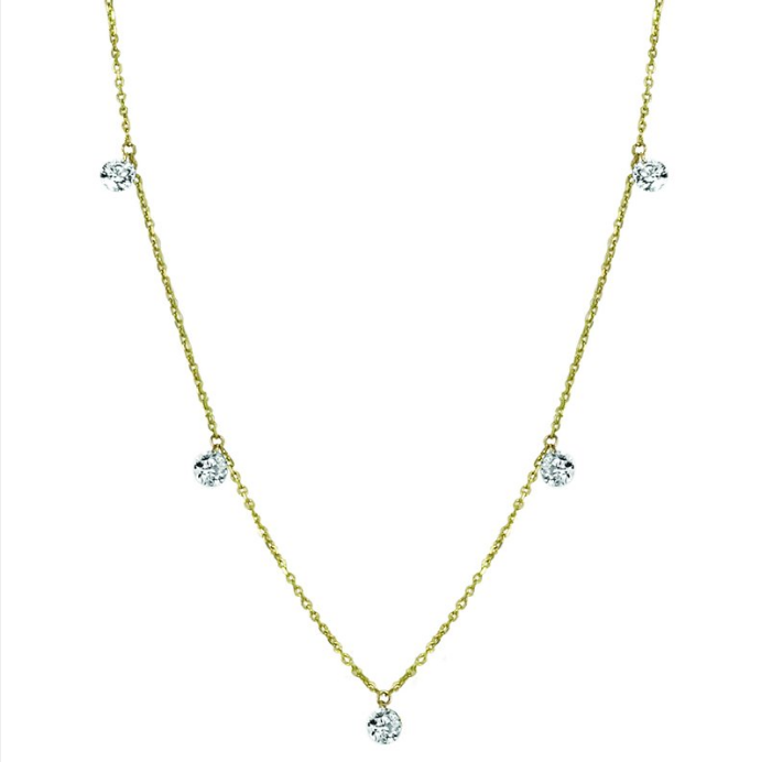 Round Drop Drill Necklace