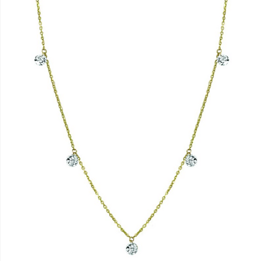 Round Drop Drill Necklace