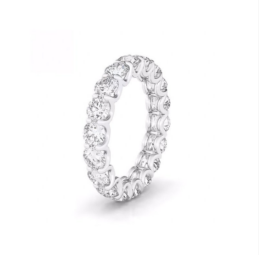 Round U Prong Setting Lab-Grown Diamond Eternity Ring