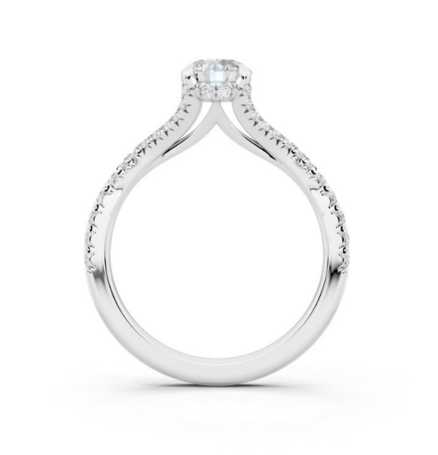 Split Shank Oval Lab-Grown Diamond Centre Ring