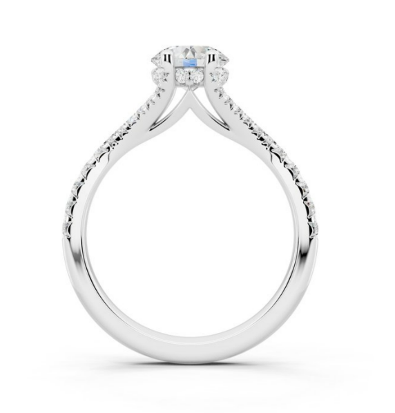 Split Shank Round Lab-Grown Diamond Centre Ring